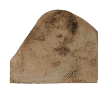 A young woman looking down to the right