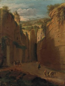 A view of the Grotto at Pozzuoli, Italy, with Virgil's tomb