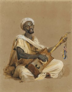 Musicien africain assis