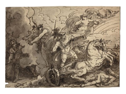 Achilles hastening to avenge the death of Patroclus