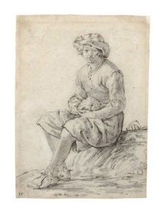 A seated youth