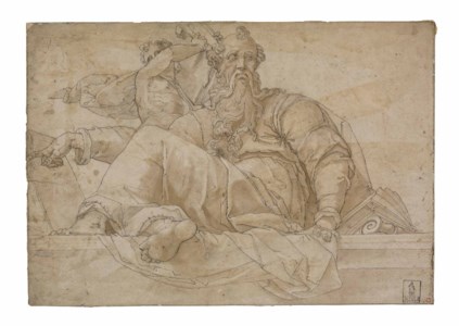 A prophet in an architectural niche