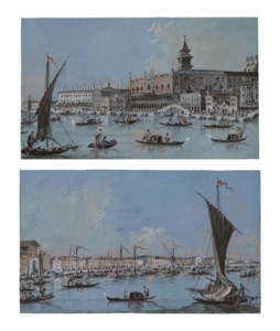 The Doge's Palace, Venice, from the Bacino; and Venice: the Zattere