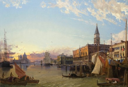 The Doge's Palace and the Piazzetta di San Marco with a View of the Grand Canal and Santa Maria Della Salute Beyond