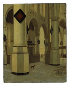 A view of the interior of St. Bavo's, Haarlem, from southeast to northeast