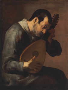The Sense of Hearing: A man playing a lute