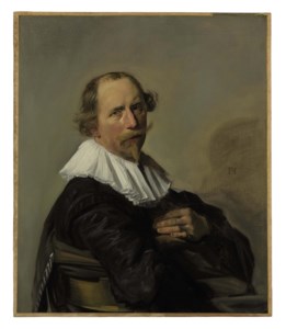 Portrait of a gentleman, half-length, in a black coat