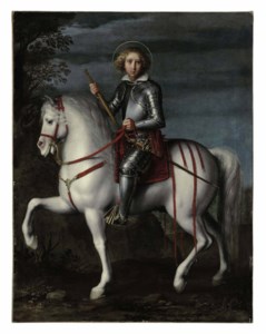 An equestrian portrait of Saint Louis of France (Louis IX)