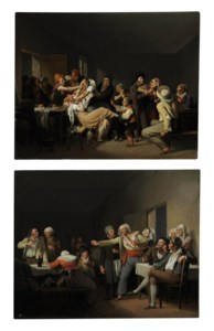Louis-Léopold Boilly, Les Femmes se battent; and Les Hommes se disputent