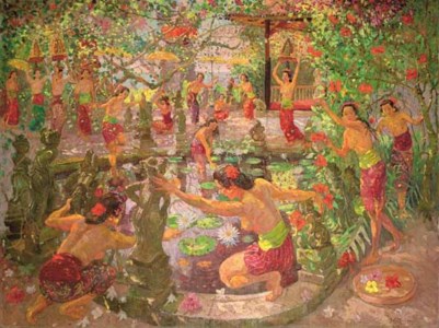 Adrien-Jean Le Mayeur, Women around the lotus pond