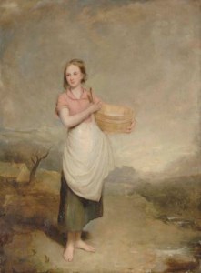 A milkmaid in a landscape