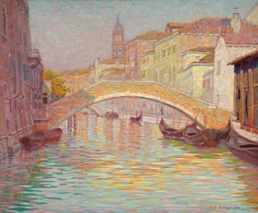A sunset in Venice