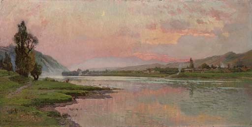 Watering the horses at dusk