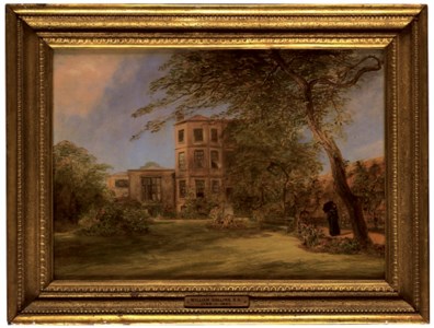 View of Sir David Wilkie's house in Vicarage Place, Kensington, from the back garden