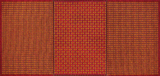Ding Yi 丁乙, Appearance of Crosses 98-4 - Triptyque