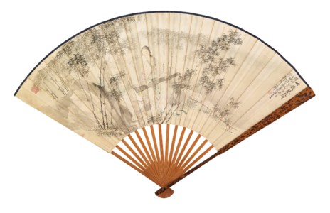 Lady with Qin/Calligraphy