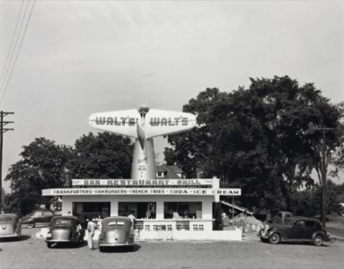 Roadside Diner; and Hub Cap Display, U.S. 1, New Jersey, July 1947