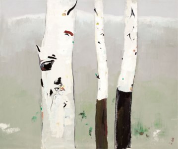 Wu Guanzhong, White Birch