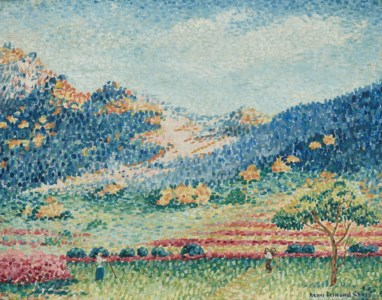 Paysage avec les petites montagnes mauresques