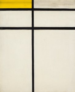 Piet Mondrian, Composition with Double Line and Yellow (unfinished)