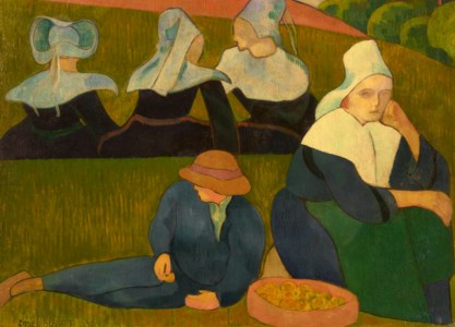 Emile Bernard, Bretonnerie (Bretonnes dans une prairie)