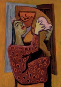 Mother with Polka Dot Dress