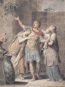 Hector parting from Andromache and Astyanax