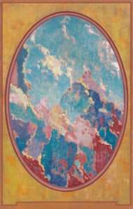 Abstract Landscape in Purple, Blue and Red