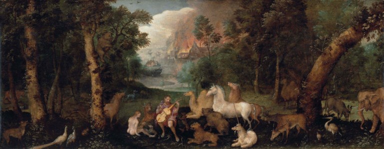 Orpheus charming the animals