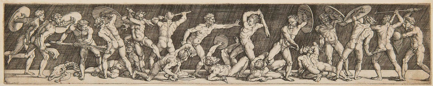 Battle of Eighteen Nude Men (Bartsch 16; Pauli 25)