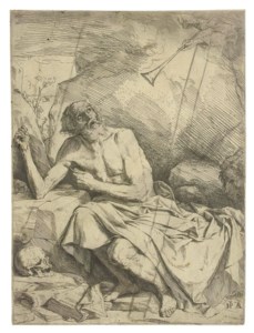 Saint Jerome hearing the Trumpet of the Last Judgement (Bartsch 5; Brown 4)
