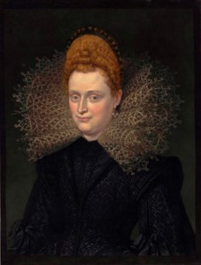Sir Peter Paul Rubens, Portrait of Margherita Gonzaga, 'Madama Serenissima di Ferrara' (?), bust-length, in an embroidered black doublet and a white lace collar and pearl earrings