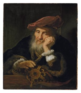 An old man at a casement
