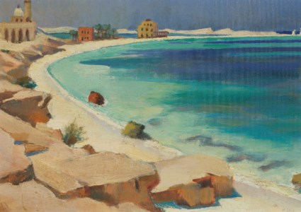 Les falaises - la baie à Marsa Matrouh (esquisse)