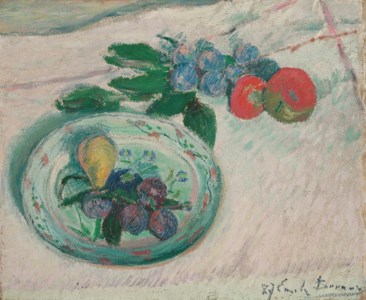 Nature morte (assiette et fruits)