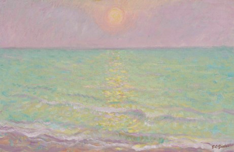 Sunset at Veules-les-Roses, Seine-Mar
