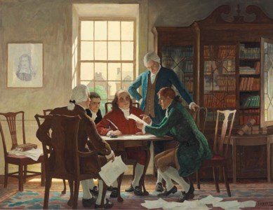 NEWELL CONVERS WYETH, Drafting the Declaration of Independence--1776
