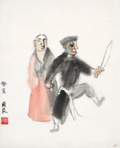 Opera Figures-Monk and Swordsman