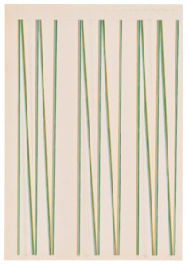 Orange, Violet and Green, Elongated Triangle Study