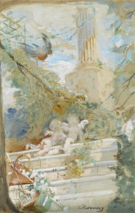 Putti in a garden