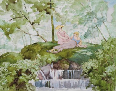 Lovers in a landscape