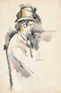Paul Cézanne, L'homme à la pipe (Étude pour un joueur de cartes) ( recto ); Père Alexandre ( verso )