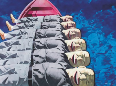 Yue Minjun, Untitled