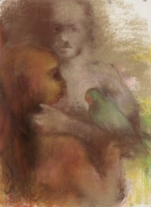 Untitled (Figures with Parrot)