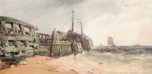 The old wooden pier, Newhaven, East Sussex