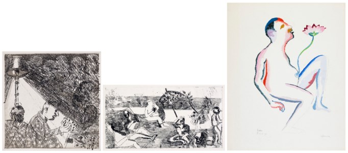 Untitled (Cards); Untitled (Beach); Lotus