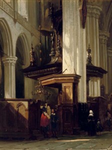 The interior of the Nieuwe Kerk, Amsterdam