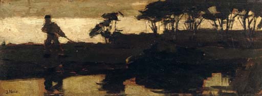 By a canal at dusk