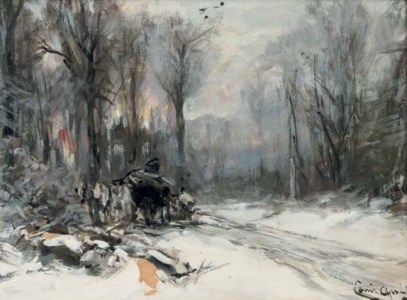 A malle jan in the snow