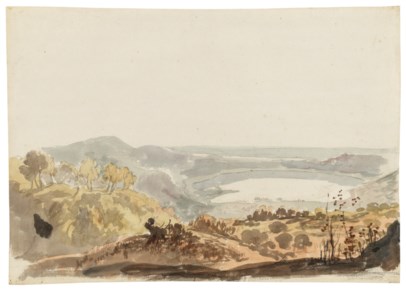 View of Lake Nemi looking towards Rome